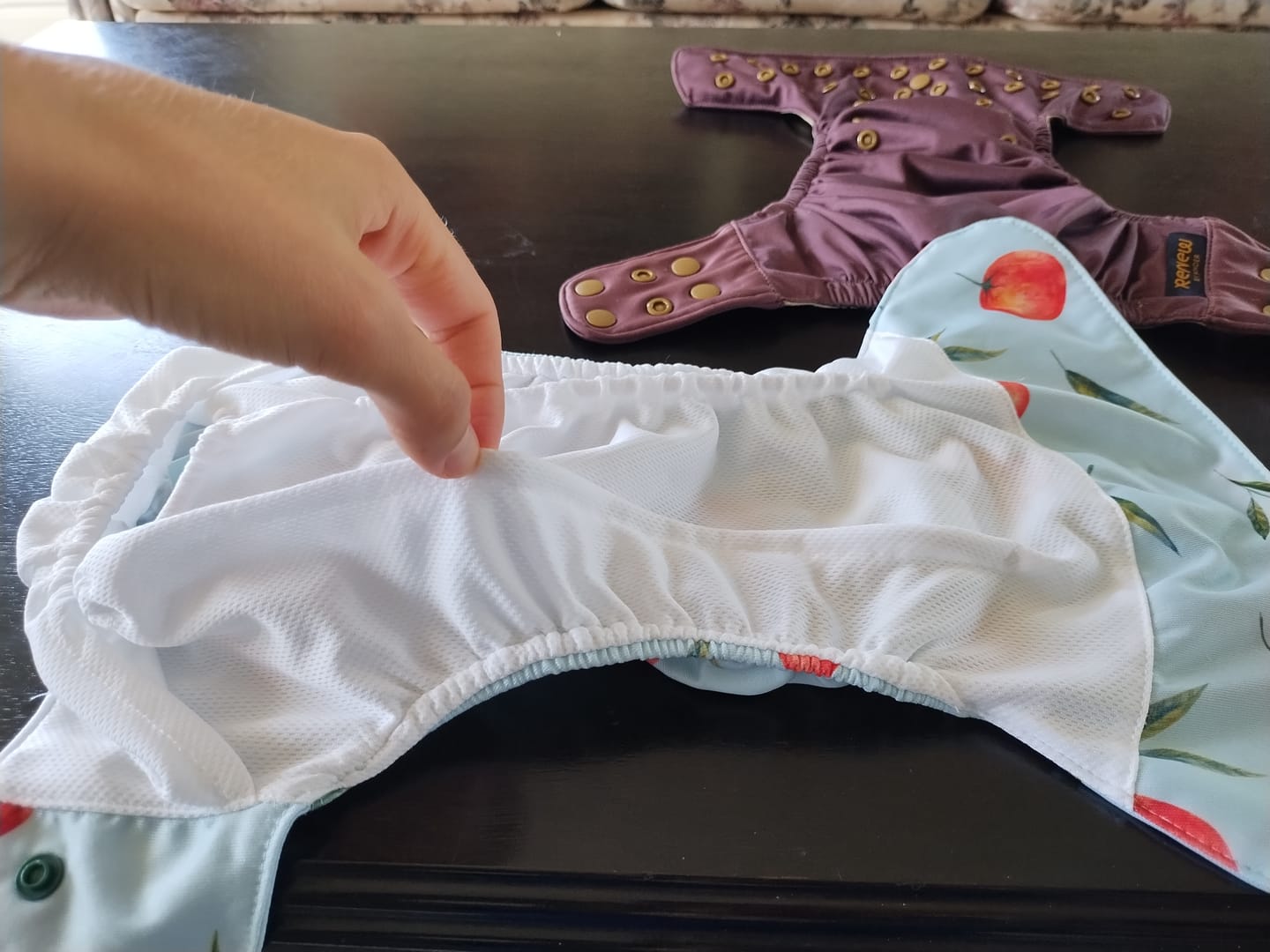 Customer photo review of Luxe Pocket Cloth Diaper with Dual Inner Gussets and Athletic Wicking Jersey