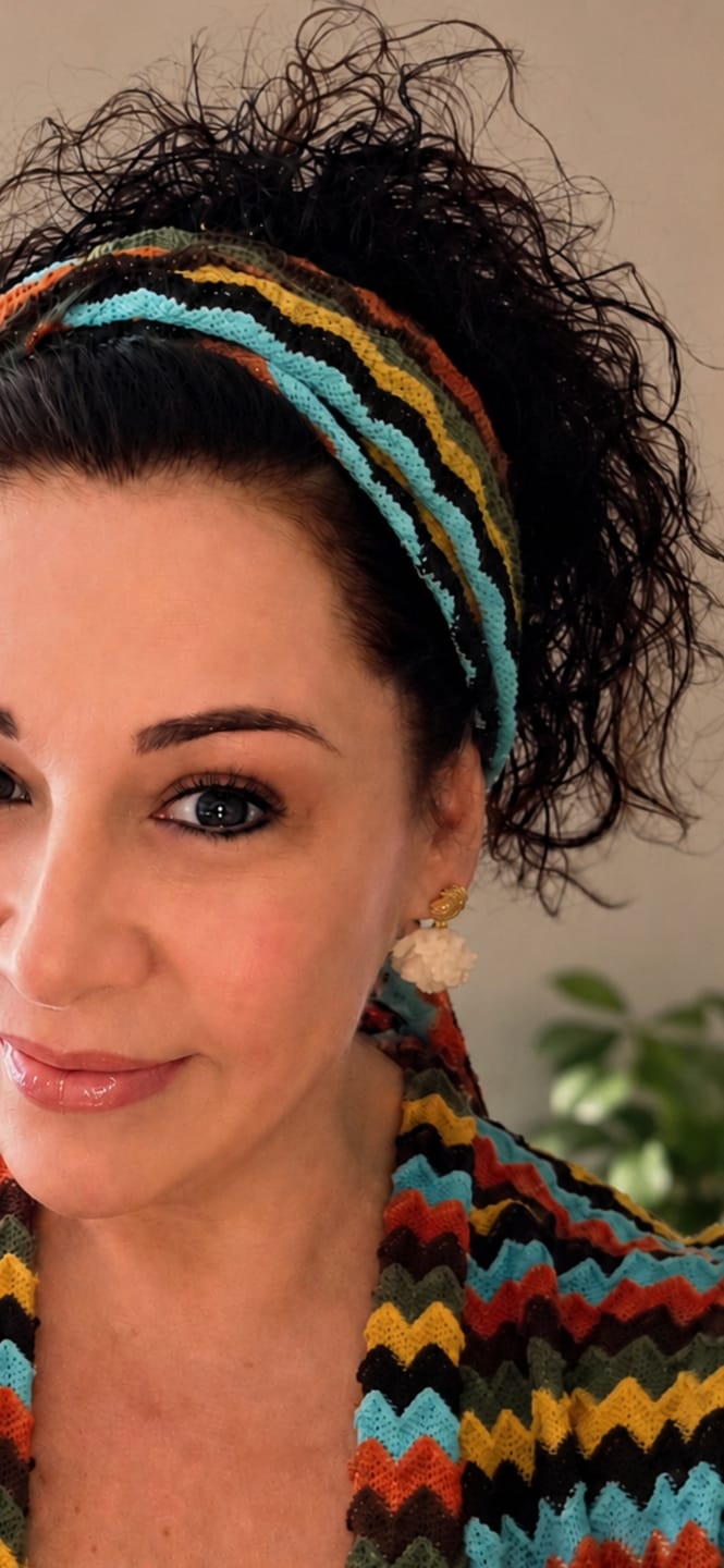 Customer photo review of Vergoldete Knoten-Ohrstecker mit cremefarbenem Blüten-Pompom
