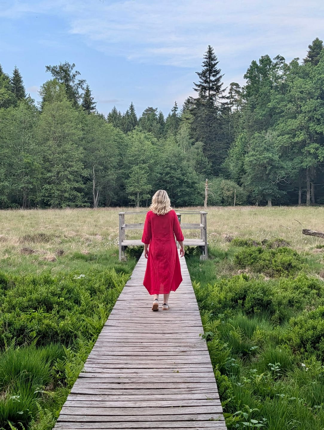 Customer photo review of Buddha Stones Einfarbiges Maxikleid aus Baumwolle mit Dreiviertelärmeln für Damen