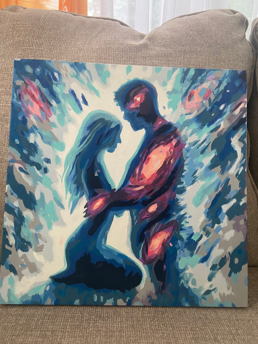 Customer photo review of Paint by Numbers - Cosmic Couple