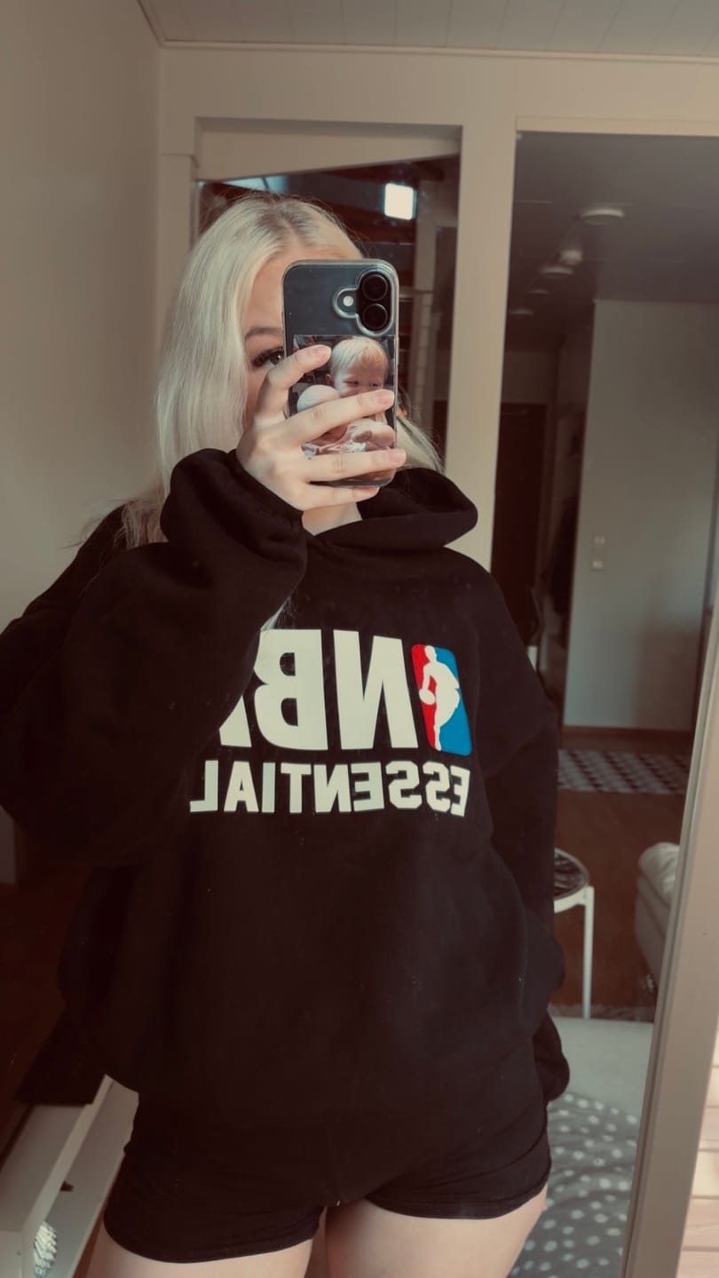 Customer photo review of Fear of God Essentials NBA Hoodie Black
