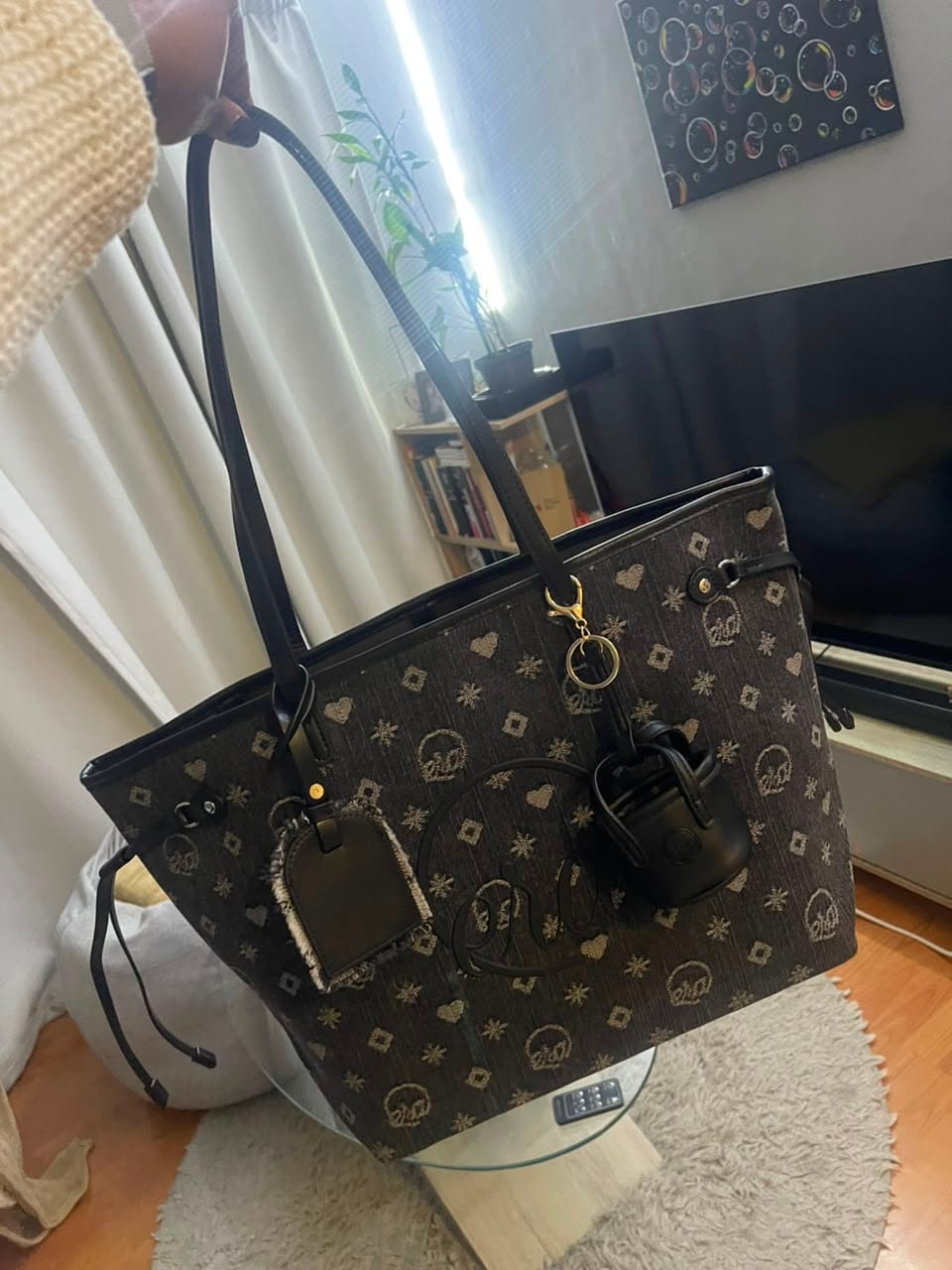 Customer photo review of Midnight Muse Denim Tote