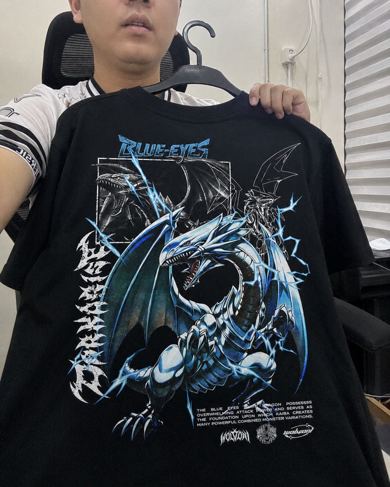 Customer photo review of Yu Gi Oh! | Blue-Eyes White Dragon Heavyweight T-Shirt