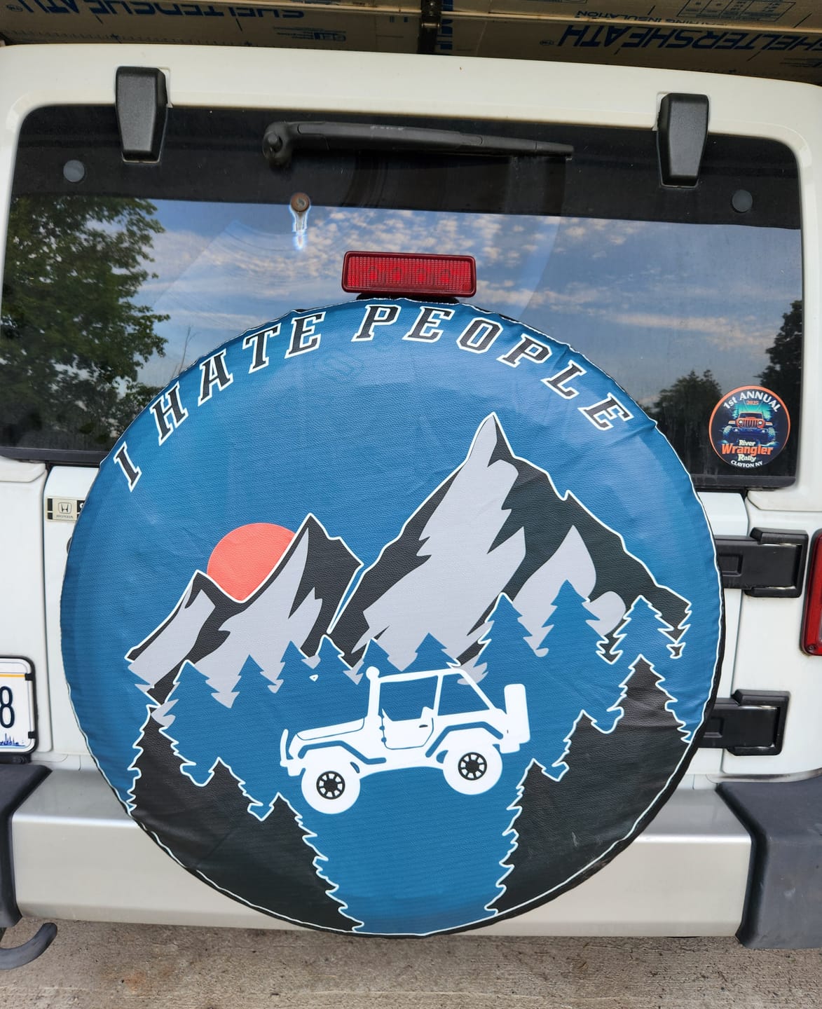 Customer photo review of Jeep Tire Covers - Jeep Spare Tire Cover I Hate People NO.695 LT8