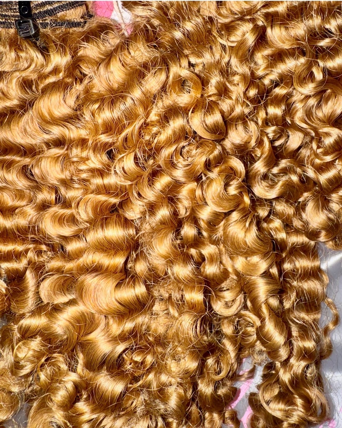 Customer photo review of BABY CURLY™  Honey - Raw Hair