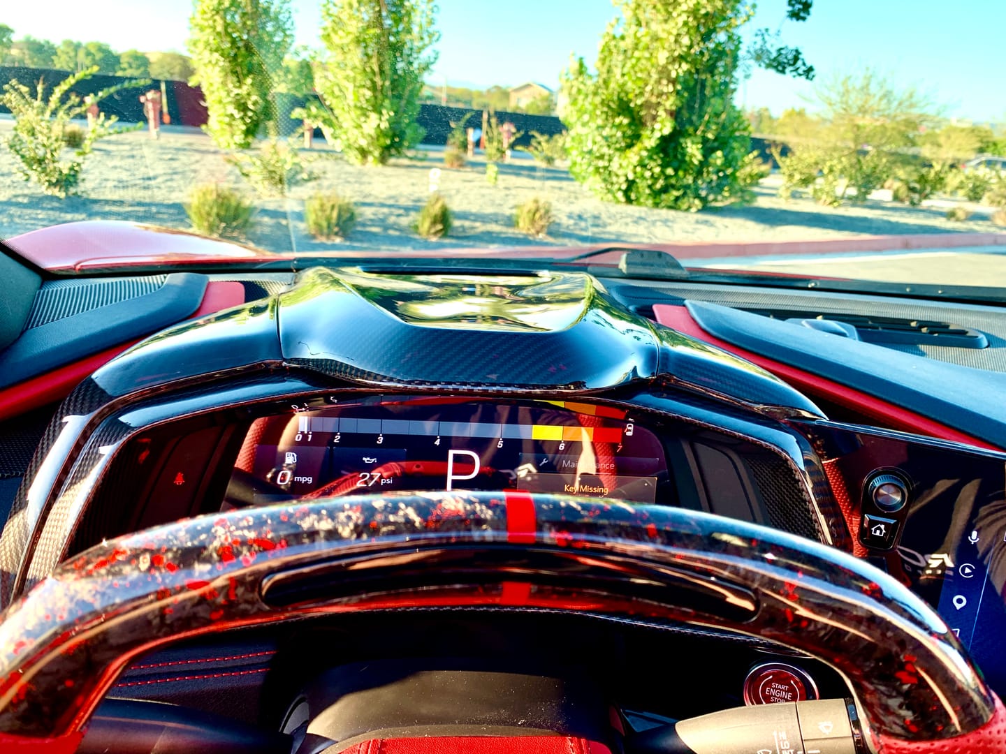 Customer photo review of Corvette C8 DRY CARBOn FIBER Upper Dashboard Instrument Panel Cover