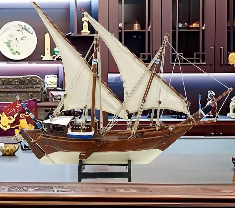 Customer photo review of Kuwait Dhow Wooden Ship Model – Handcrafted Arabian Sailing Boat
