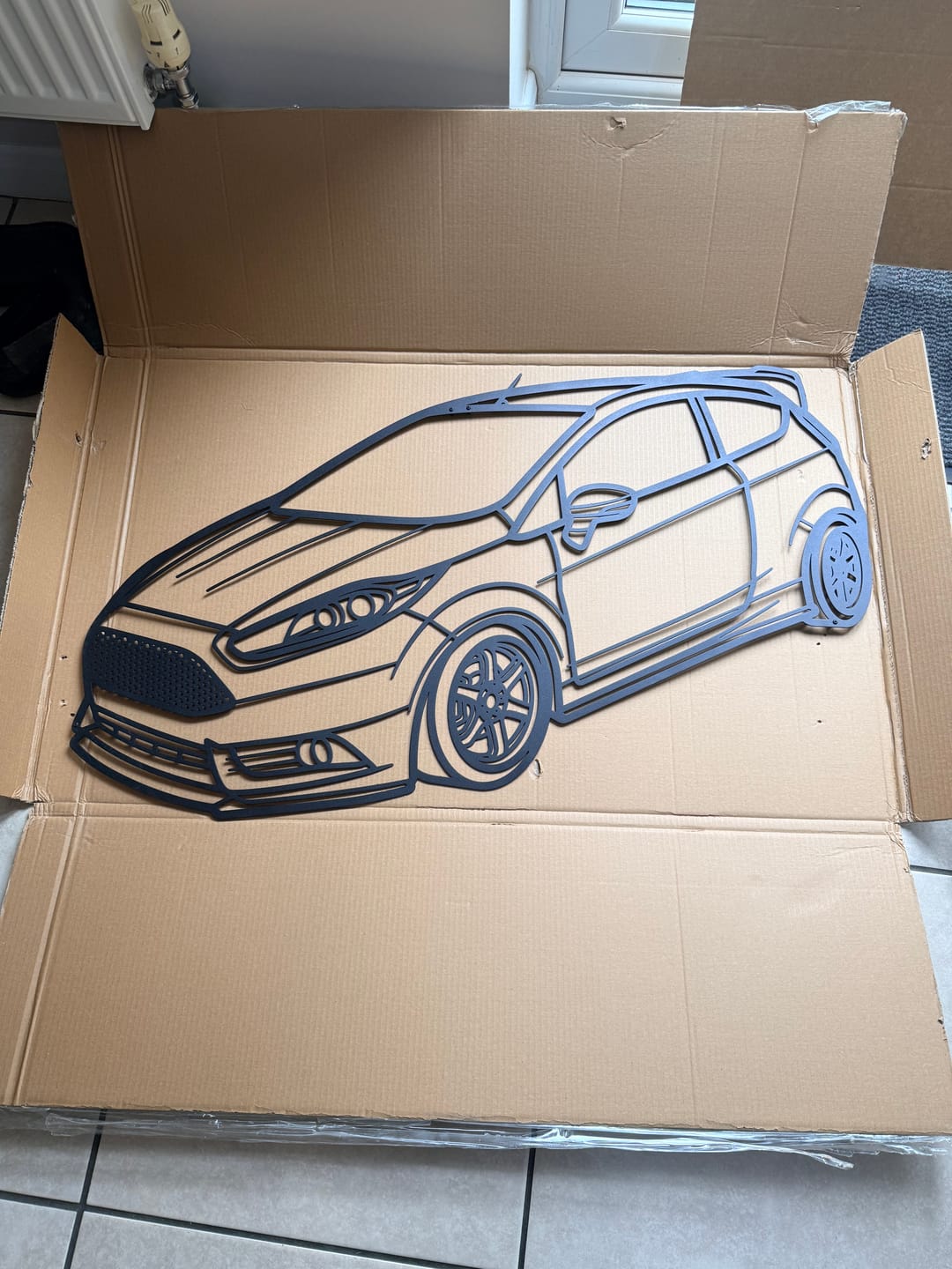 Customer photo review of Your Custom Metal Car Silhouette
