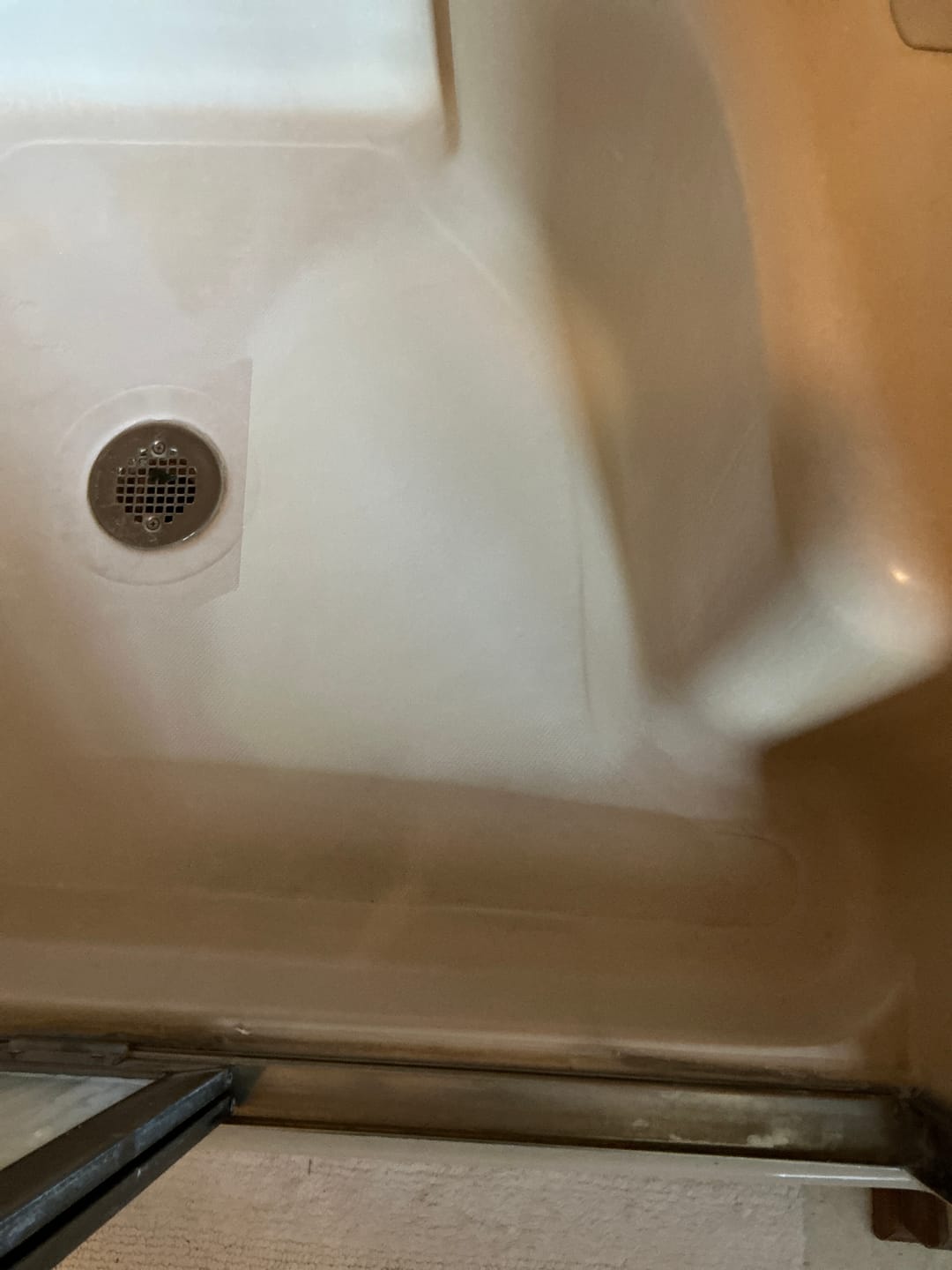 Customer photo review of Floor Crack Repair - Tub and Shower Repair Kit