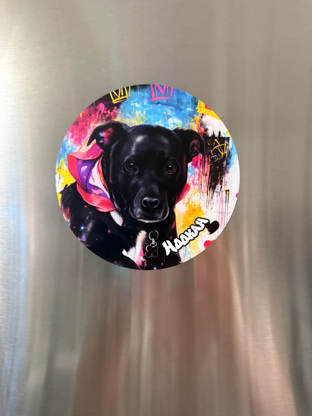 Customer photo review of Graffiti - Personalized Car Magnet