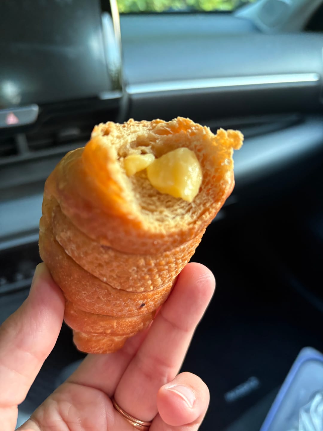 Customer photo review of 15 Cornetti proteici ripieni di crema al cocco