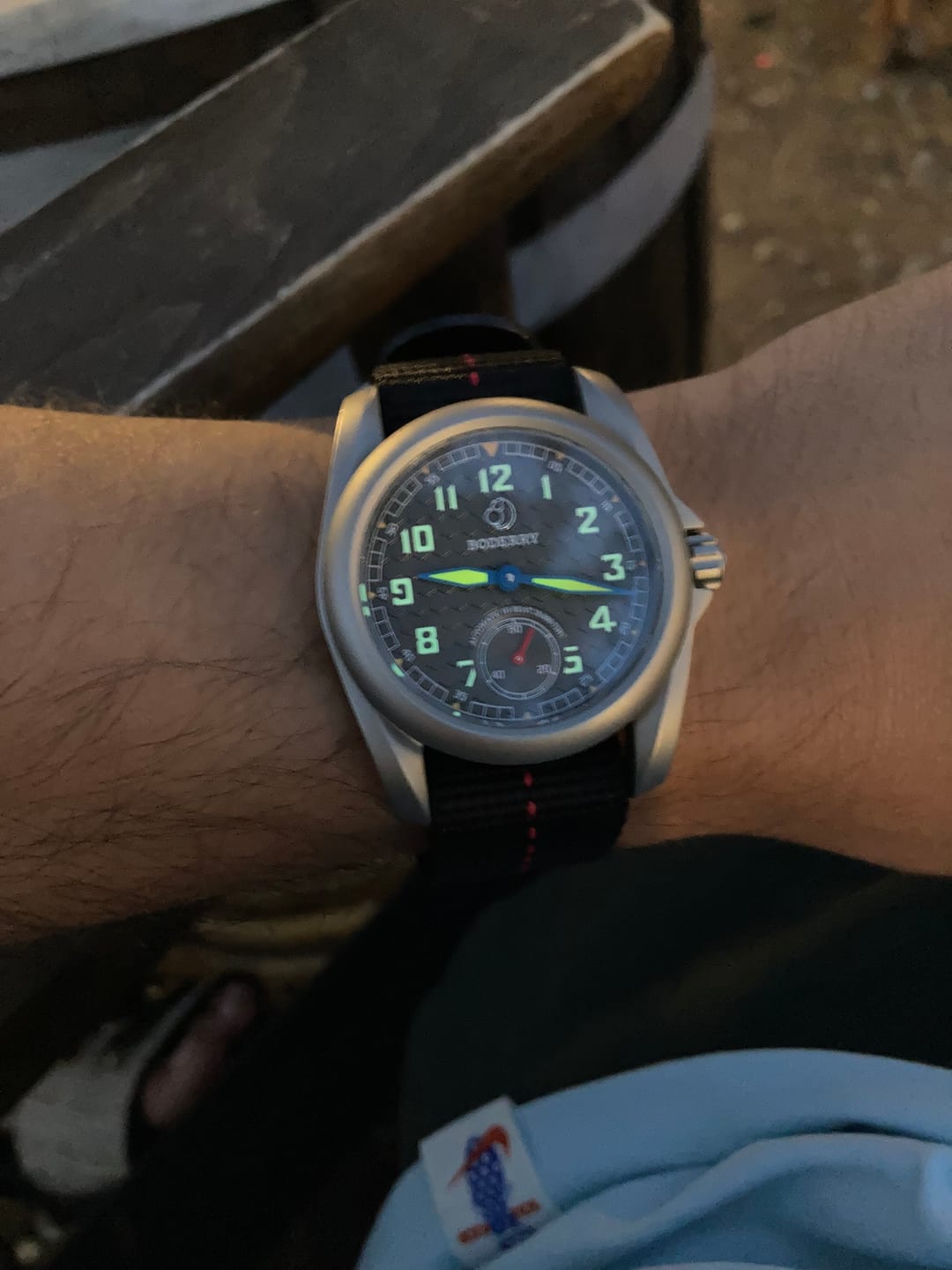 Customer photo review of VOYAGER S72 – 72-Hour Power Reserve Titanium Automatic Field Watch, 100M Water Resistant | Grey