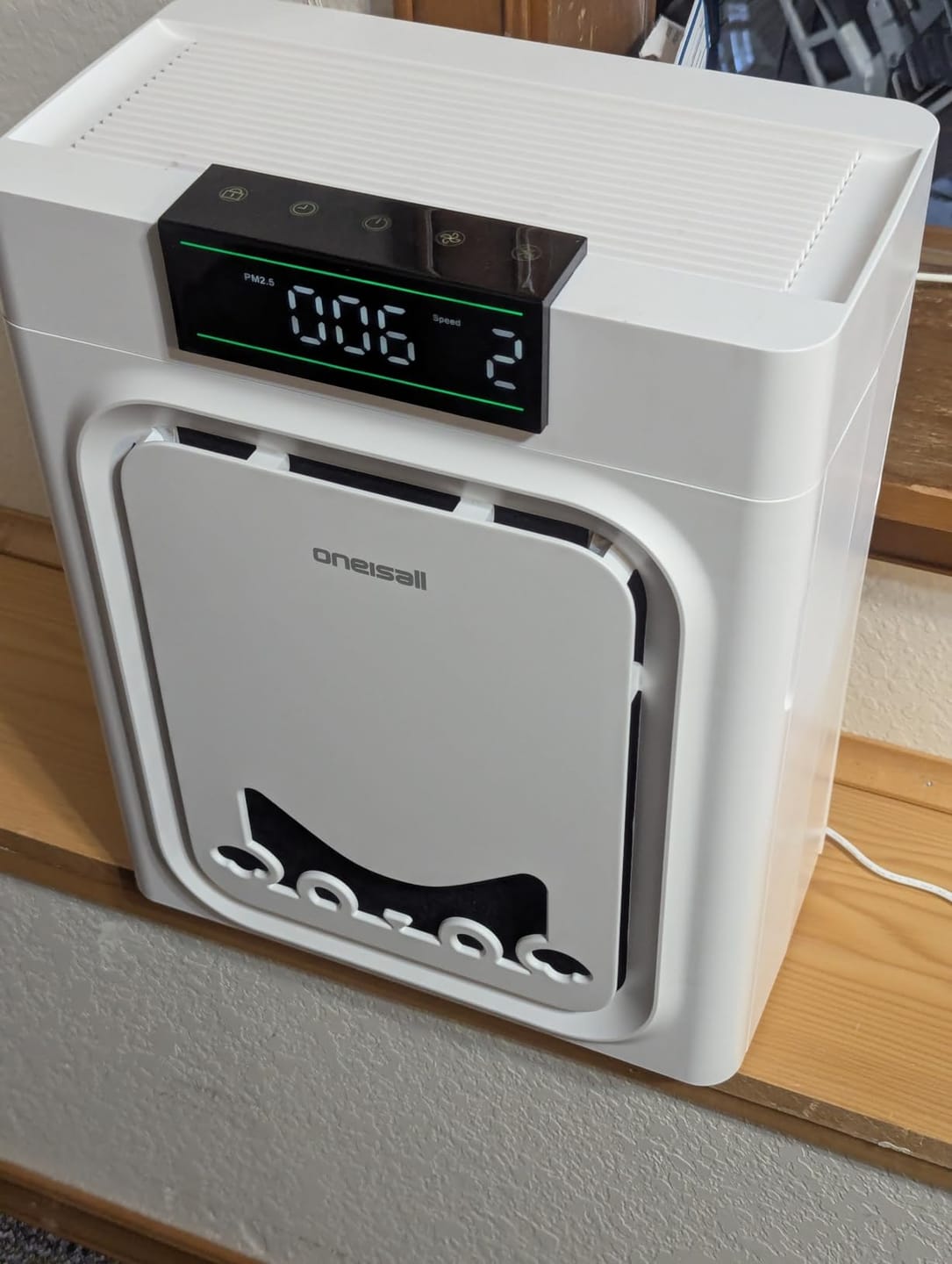 Customer photo review of Oneisall Luftreiniger für Haushalte mit Haustieren – beidseitiger Lufteinlass