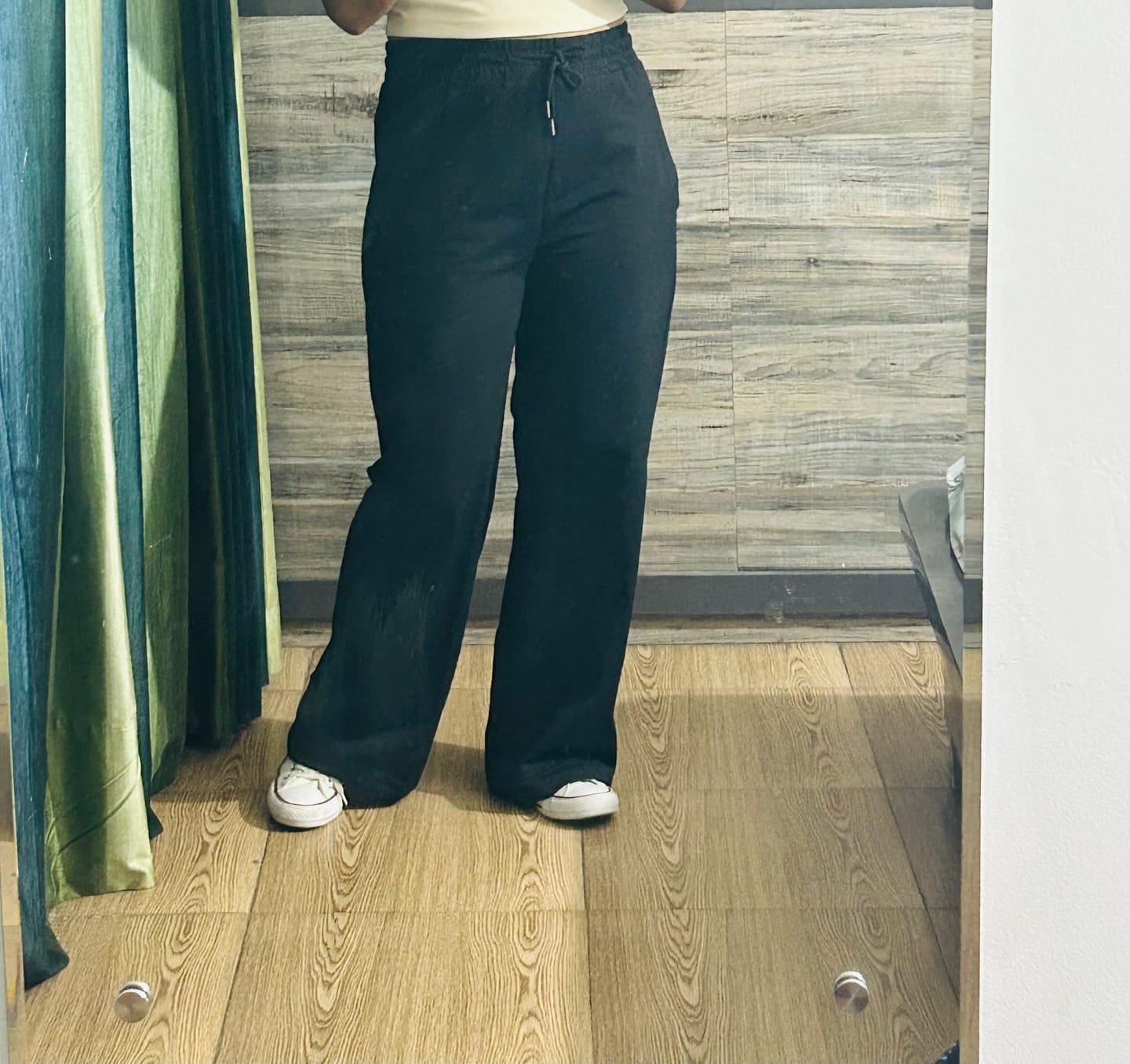 Customer photo review of STRAIGHTFIT COTTON LOWER-BLACK