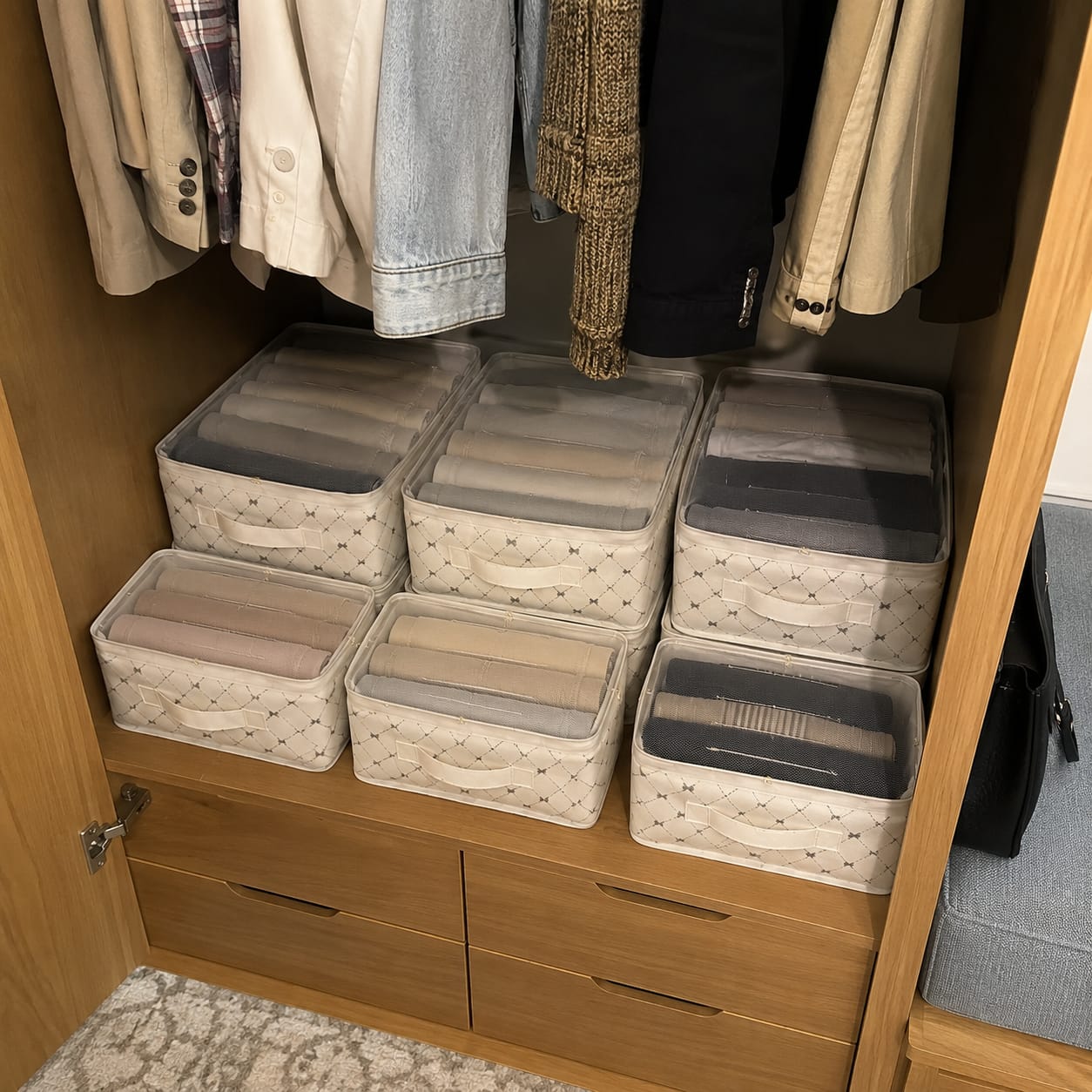 Customer photo review of 6’lı Çok Amaçlı Valiz, Dolap ve Çekmece Düzenleyici Set