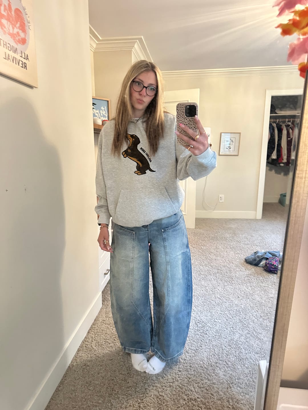Customer photo review of Aelfric Eden Seam Panel Baggy Barrel Jeans