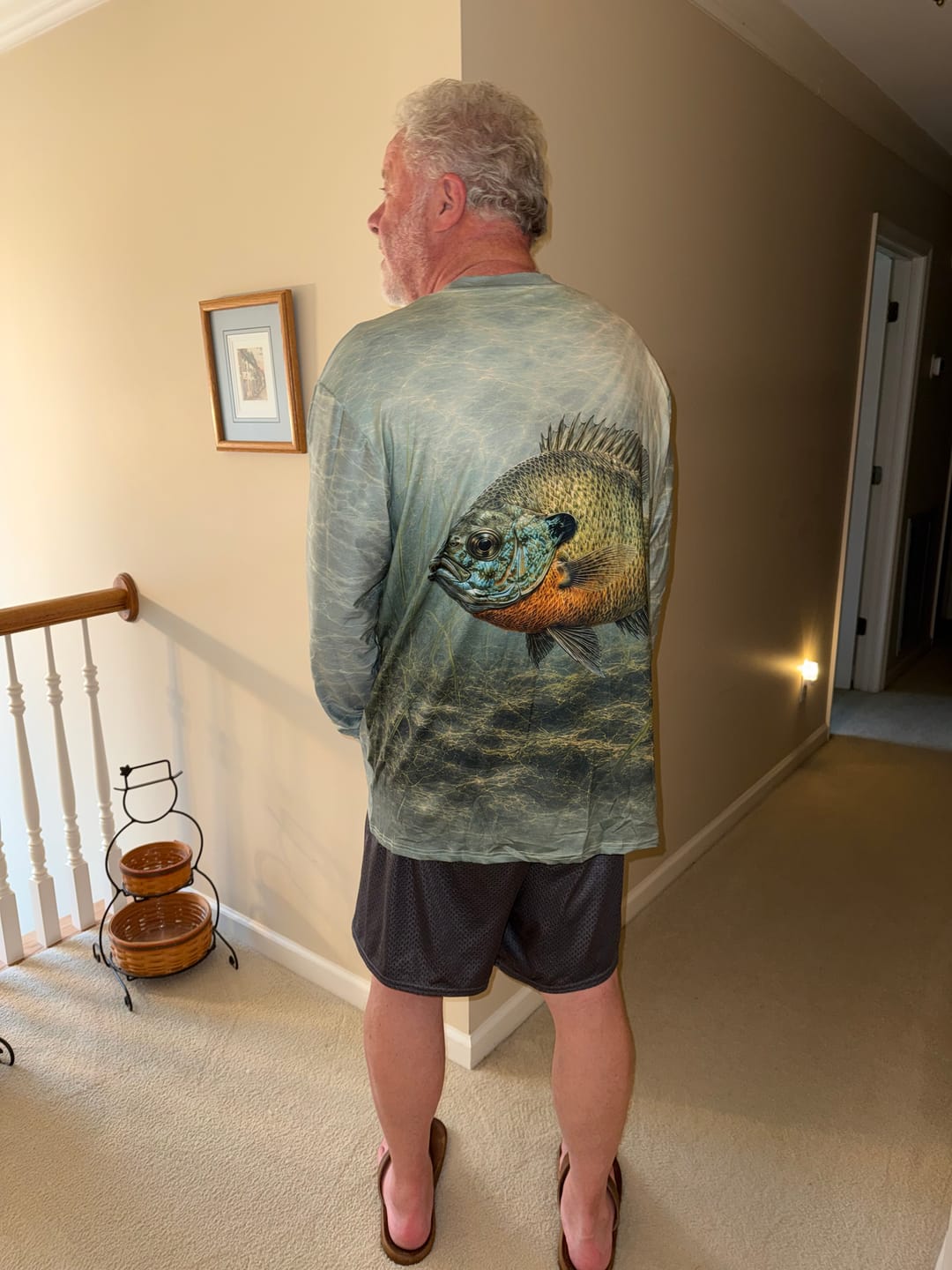 Customer photo review of Performance Fishing Long Sleeve - Sunlit Marsh Bluegill - TBT230
