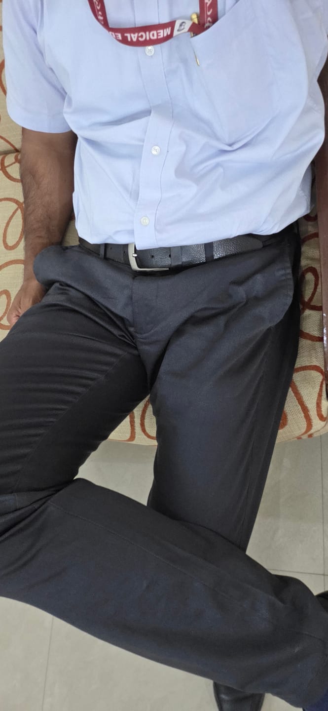 Customer photo review of Delight + Monaco - White Shirt with Deep Green Trouser Combo For Men | Uathayam
