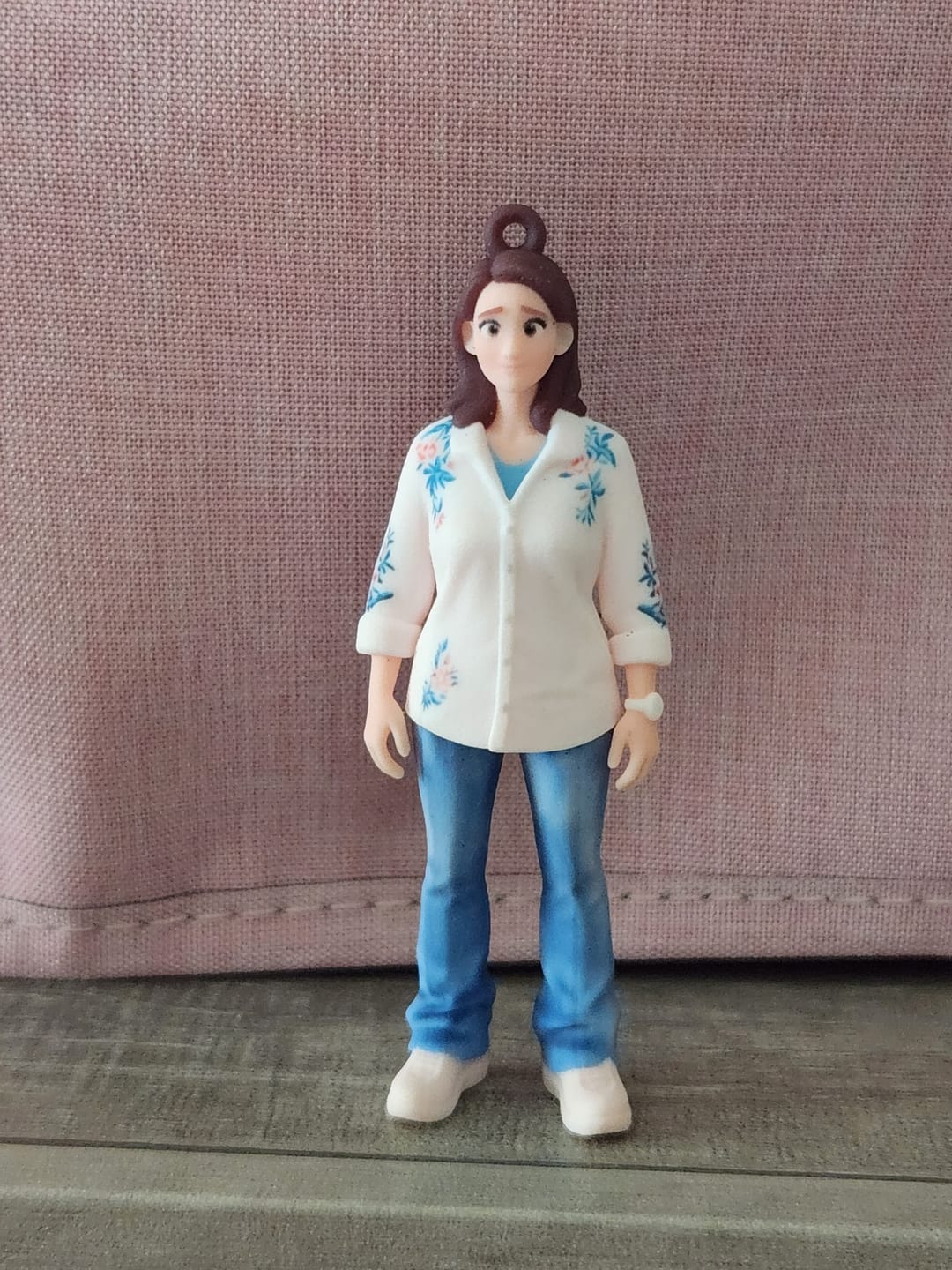 Customer photo review of Custom 3D Figure Keychain