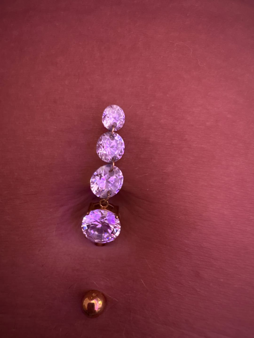 Customer photo review of Hi-Life Teardrop Dangle Belly Piercing - Titan