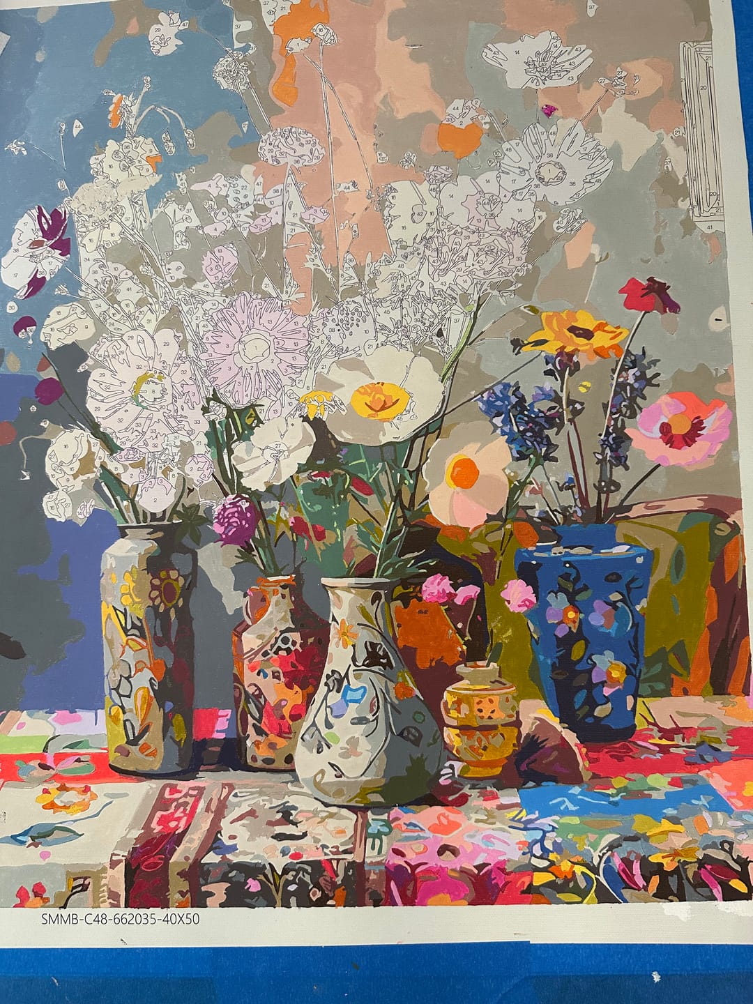 Customer photo review of Wildflower Bouquet Paint By Numbers Kit