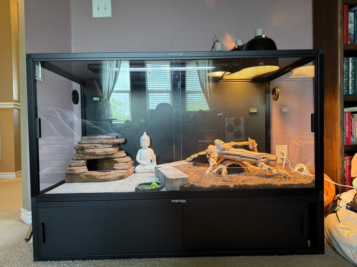 Customer photo review of 48'' Spacer Cabinet For 120/85 Gallon Reptile Enclosures