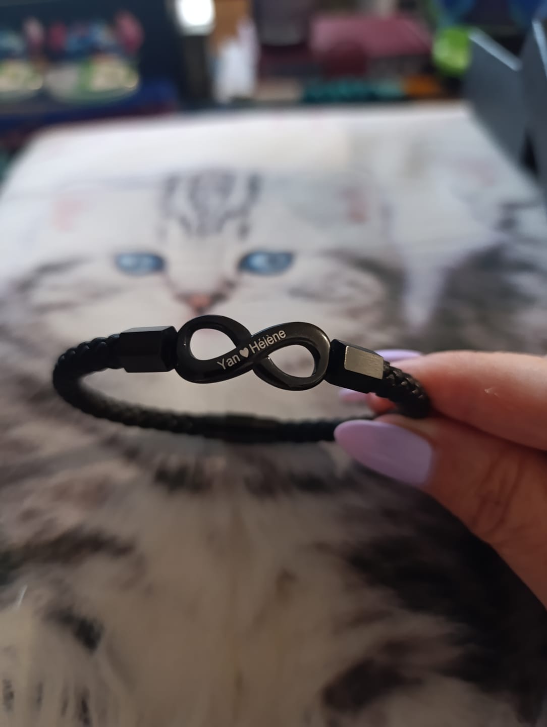 Customer photo review of Bracelet Personnalisé « À Mon Mari »