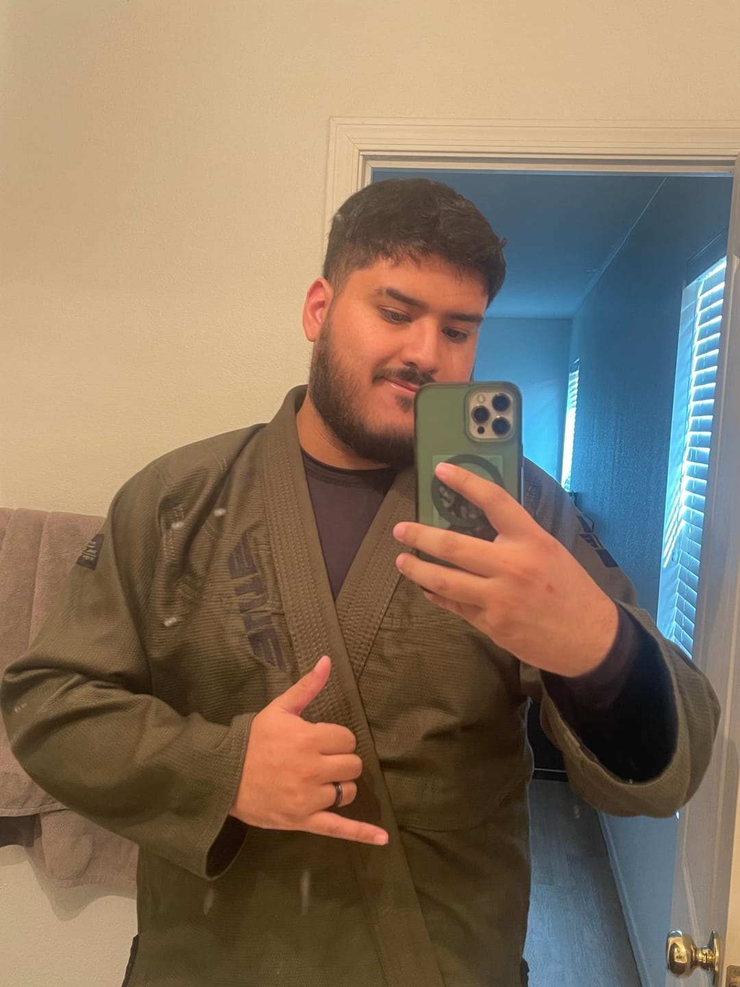 Customer photo review of Core Military Green Brazilian Jiu Jitsu Mens BJJ Gi