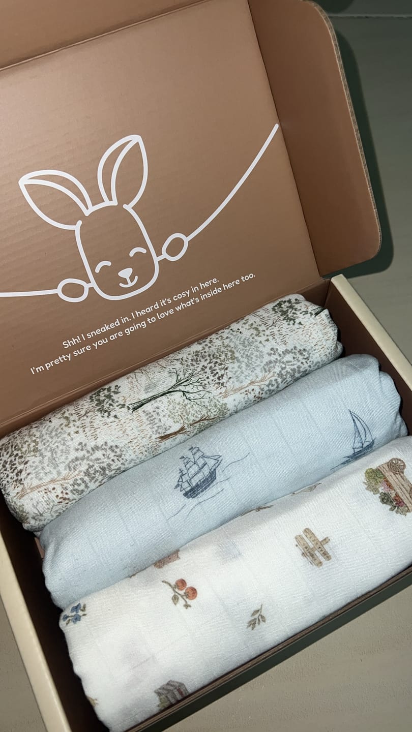 Customer photo review of Organic Bamboo Muslin Swaddle