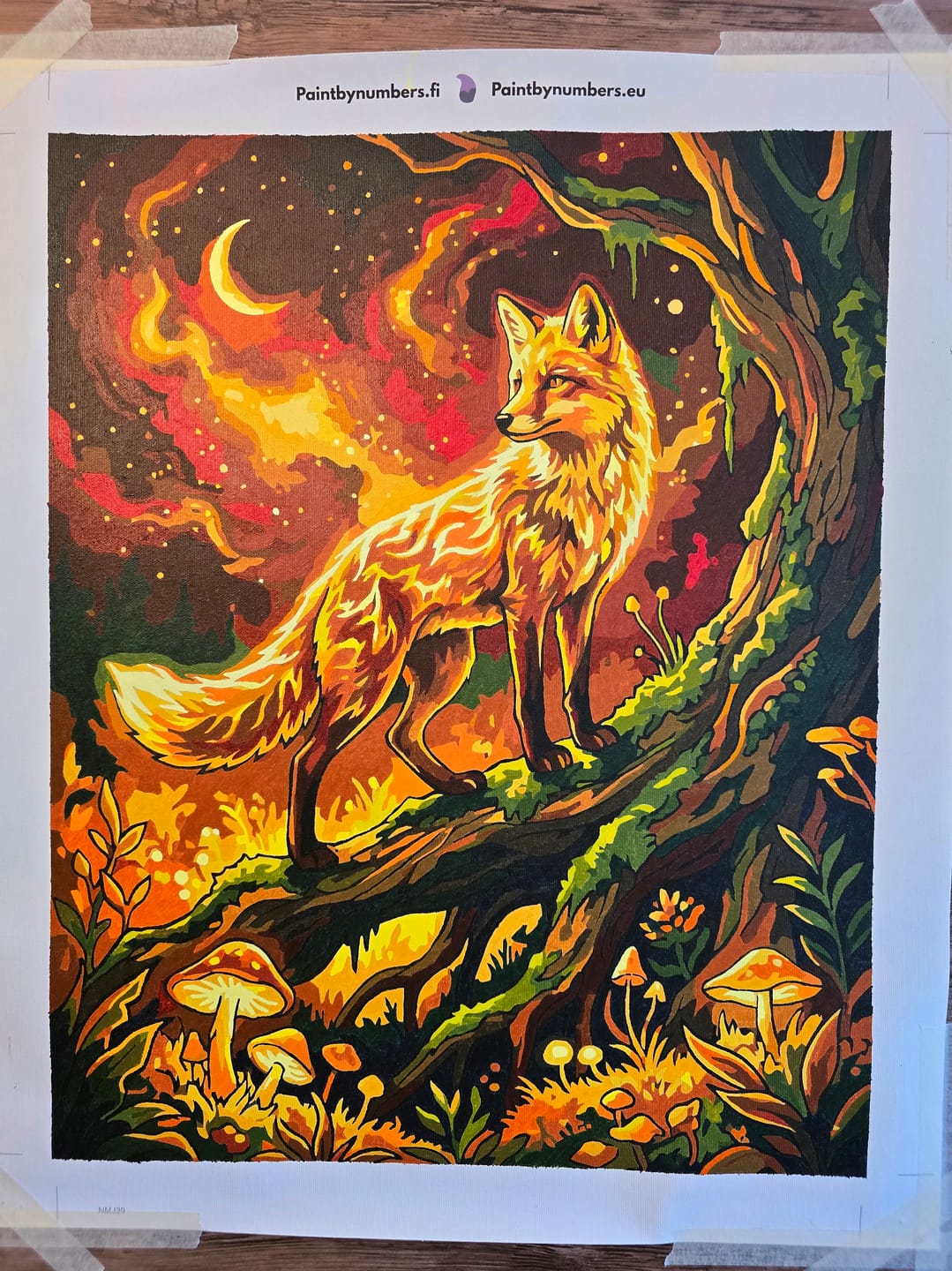 Customer photo review of Mystical Fox Night 40x50cm - Paint By Numbers