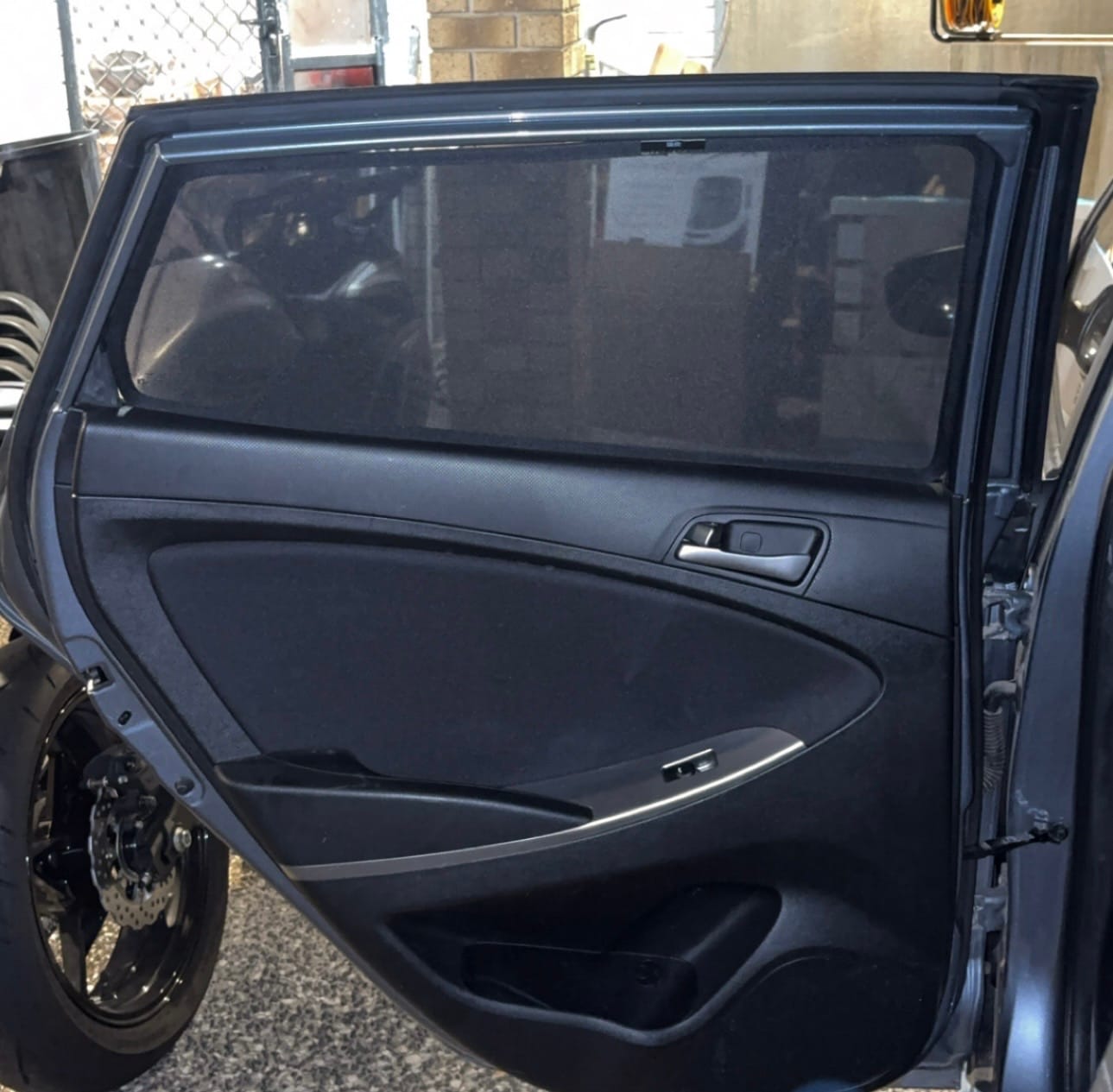Customer photo review of Hyundai Accent Rear Window Shades