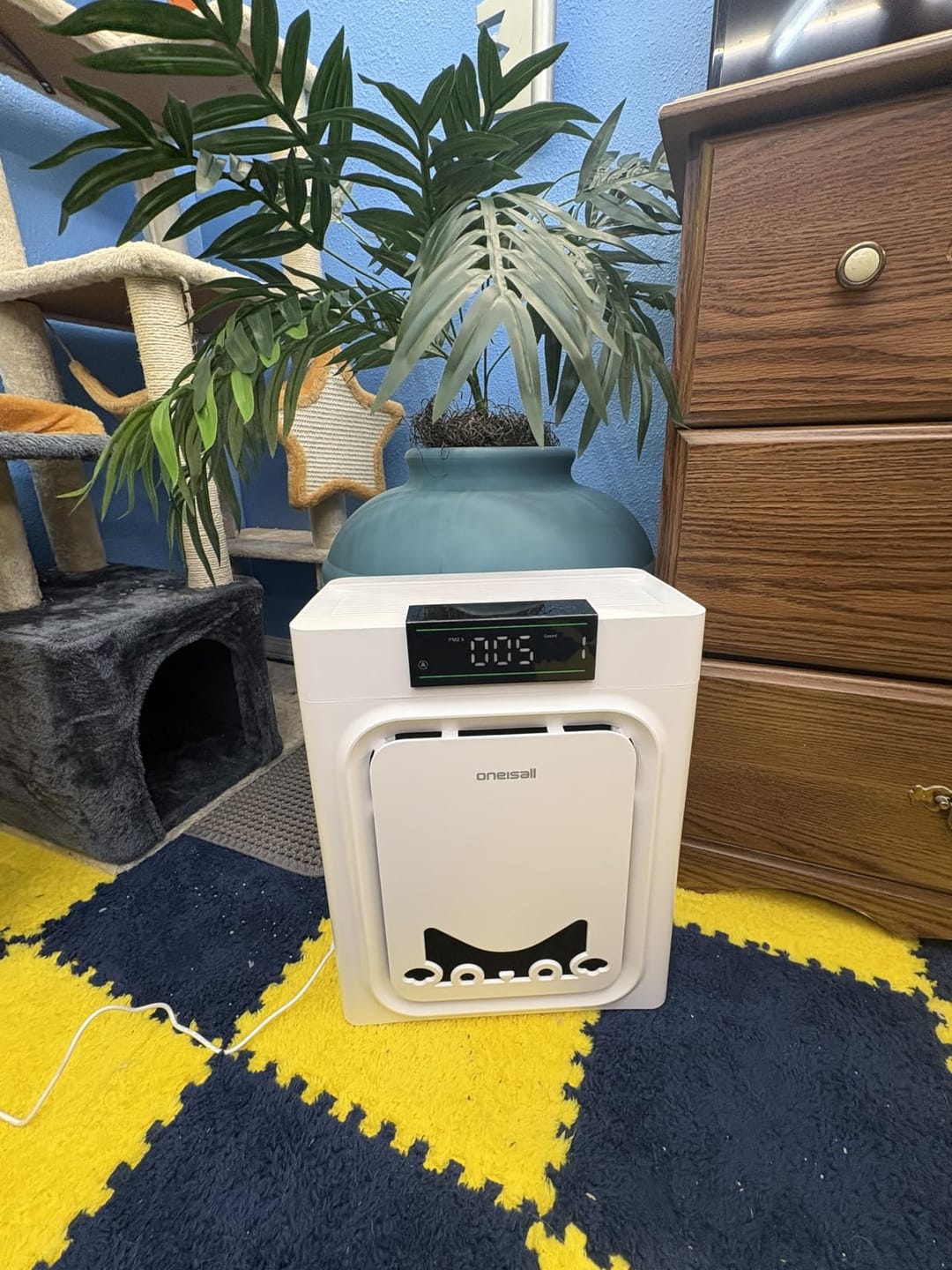 Customer photo review of Oneisall Luftreiniger für Haushalte mit Haustieren – beidseitiger Lufteinlass