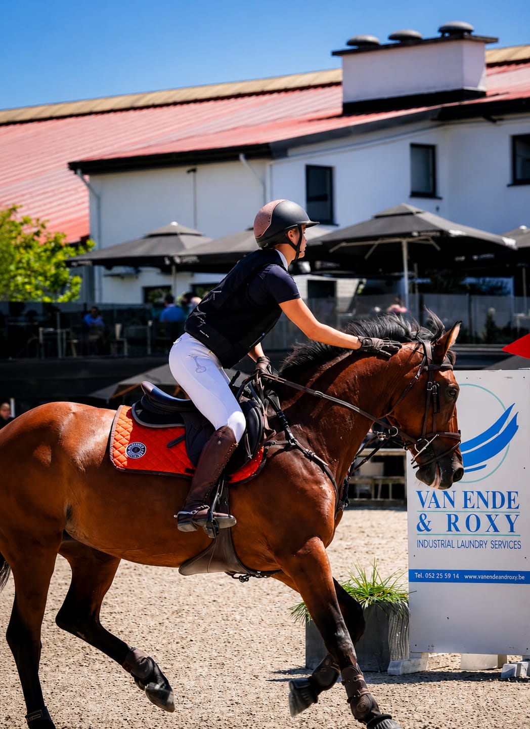 Customer photo review of CRYSTAL KYLIE - RIDING LEGGINGS | NAVY - WHITE CRYSTALS