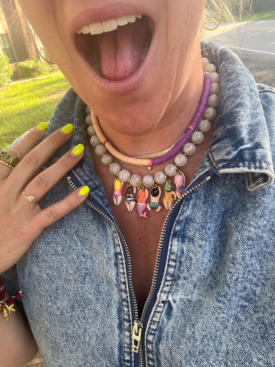 Customer photo review of Pool Party Necklace
