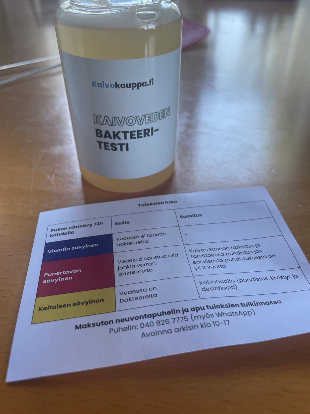 Customer photo review of Kaivoveden kotitesti™