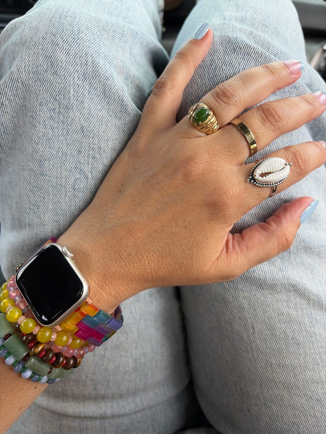 Customer photo review of Cowrie Shell Boho Ring Sterling Silver