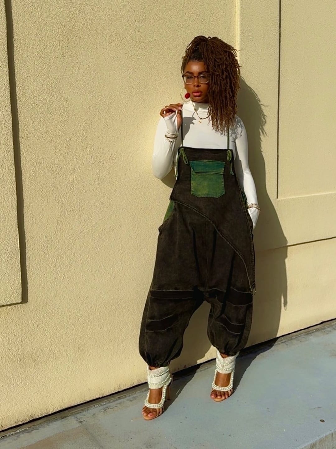 Customer photo review of The "Zamirah" Oversized Jumper in Green | Free Shipping Included