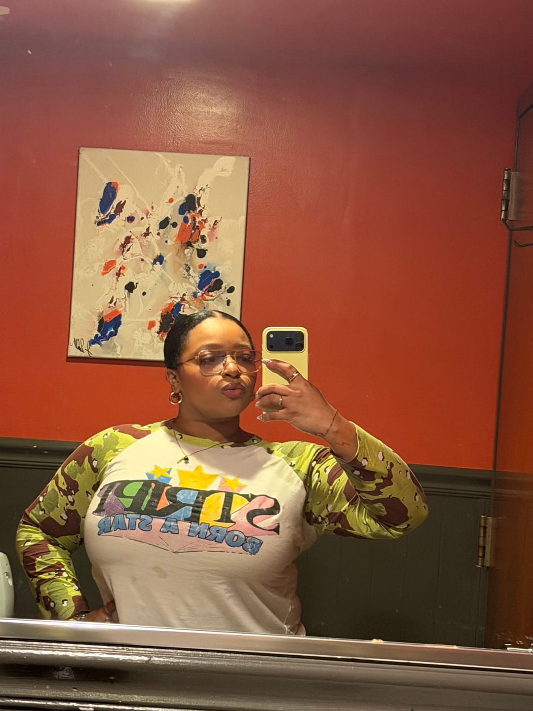 Customer photo review of BORN A STAR CAMO RAGLAN