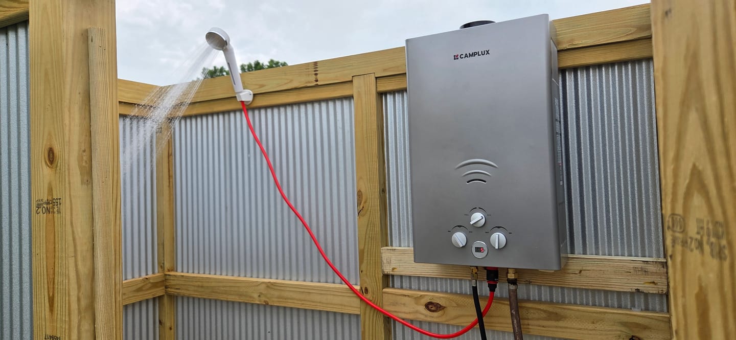 Customer photo review of Camplux Pro Outdoor Propane Water Heater, Pool Heater