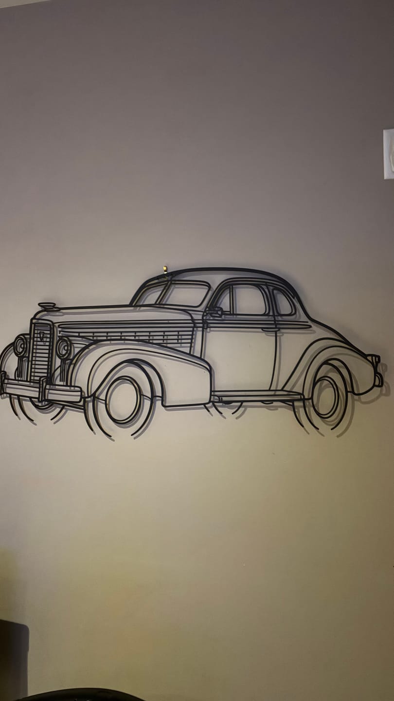 Customer photo review of Your Custom Car Silhouette Metal Wall Art Service