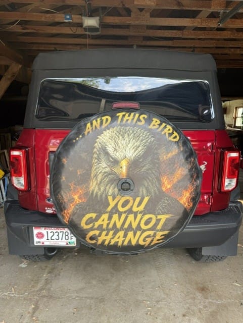 Customer photo review of CUSTOM Ford Bronco Tire Cover