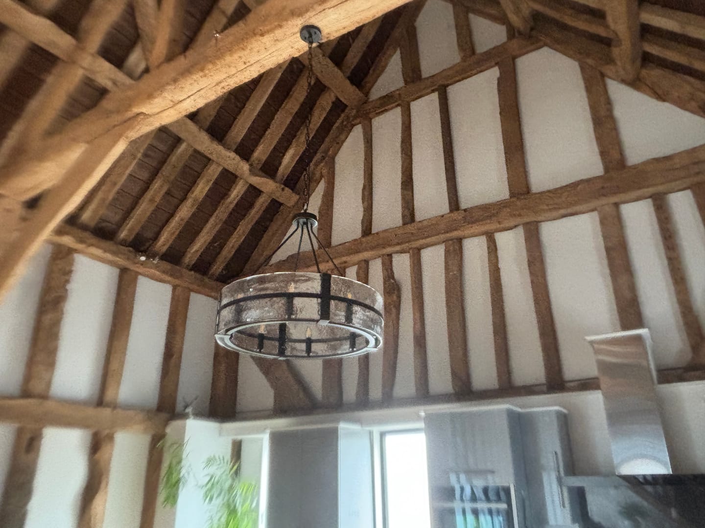 Customer photo review of 8-Light Glass Round Chandelier Pendant Light