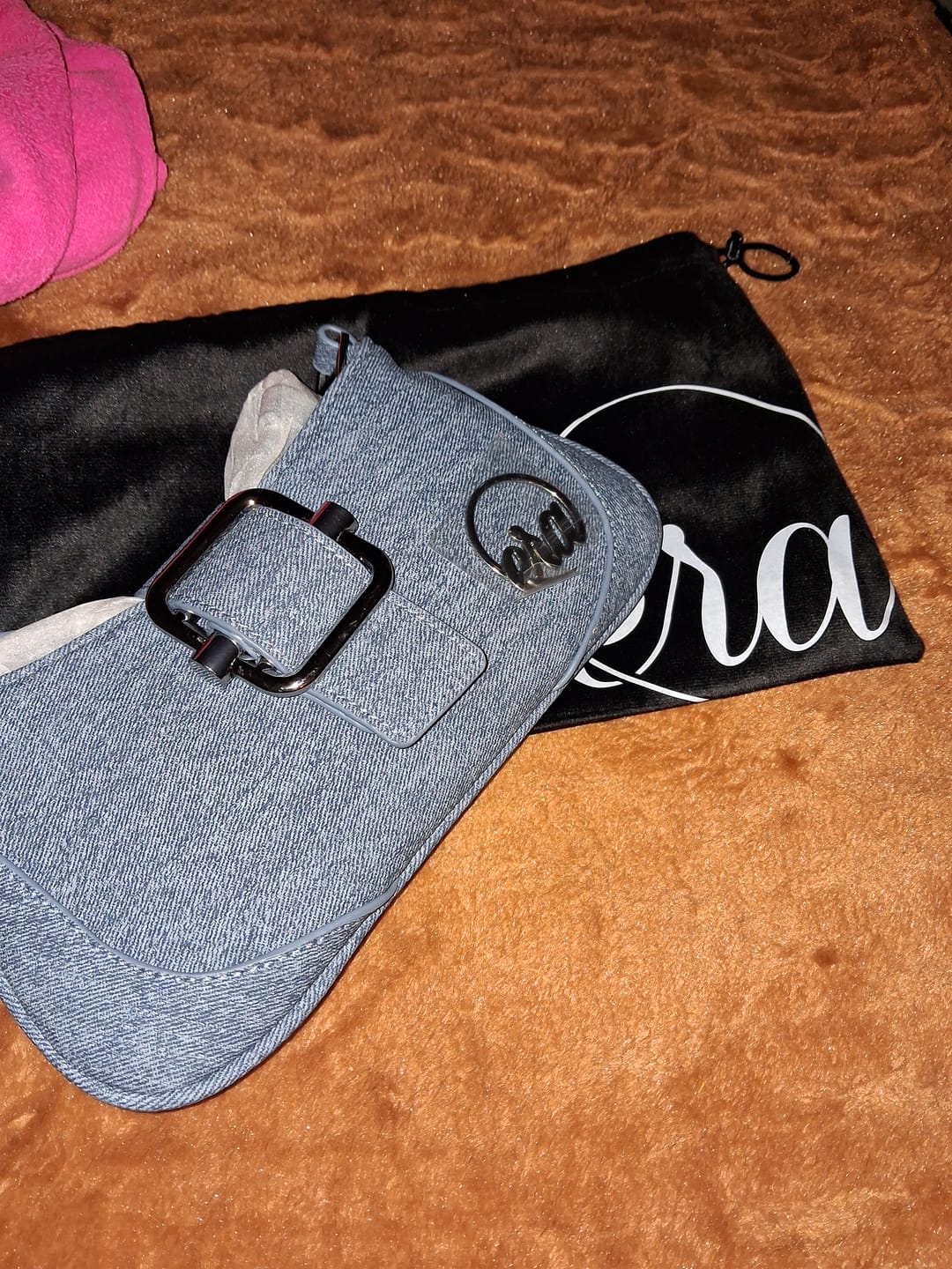 Customer photo review of Denim Lily Shoulder Bag