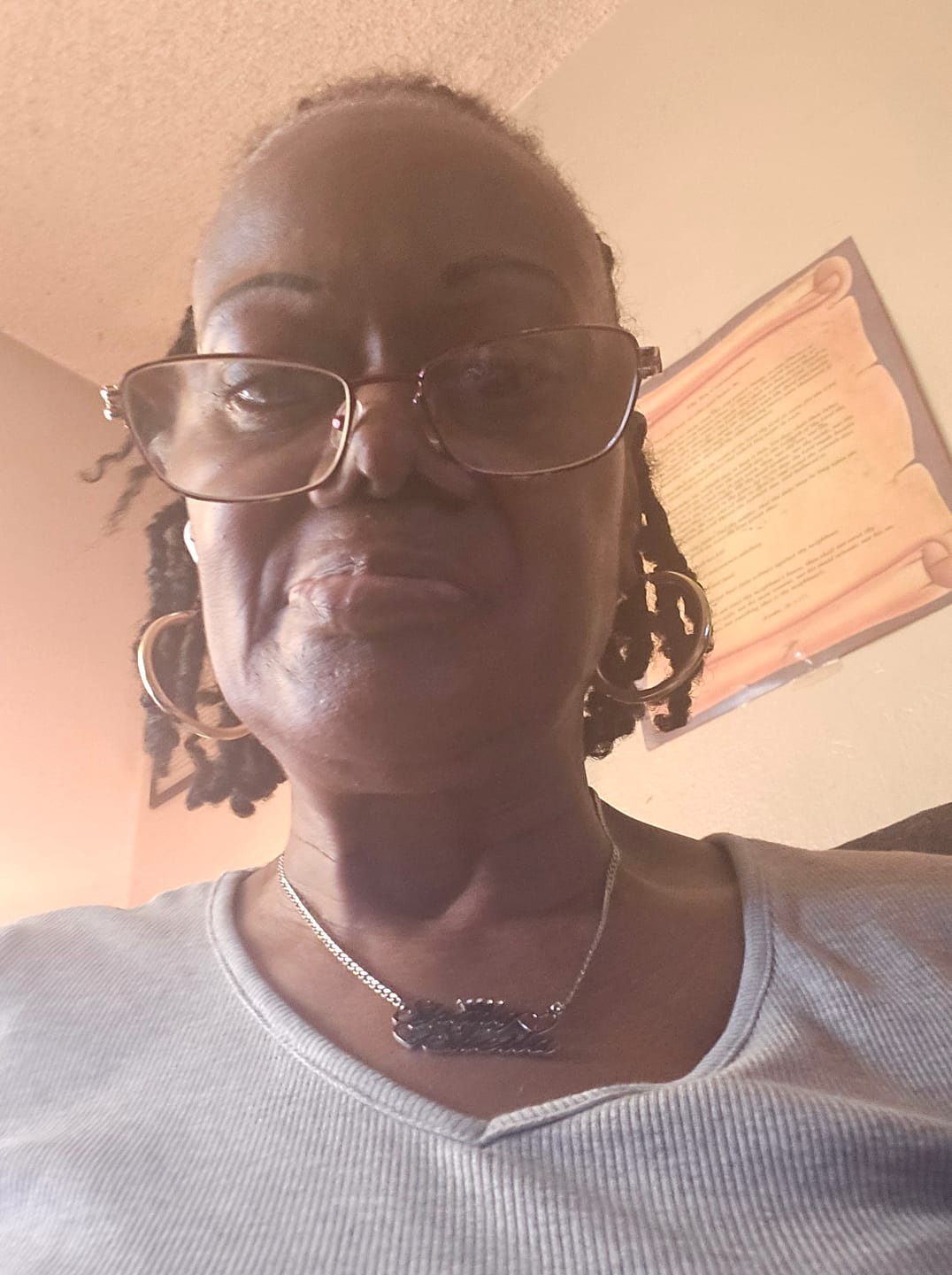 Customer photo review of Double Heart Name Necklace w/ Cuban Chain