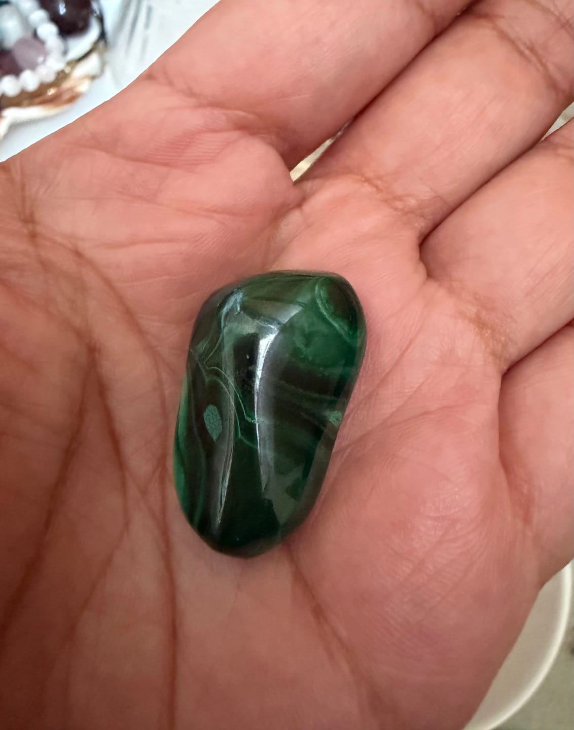 Customer photo review of Malachite - Tumblestone