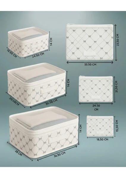 Customer photo review of 6’lı Çok Amaçlı Valiz, Dolap ve Çekmece Düzenleyici Set