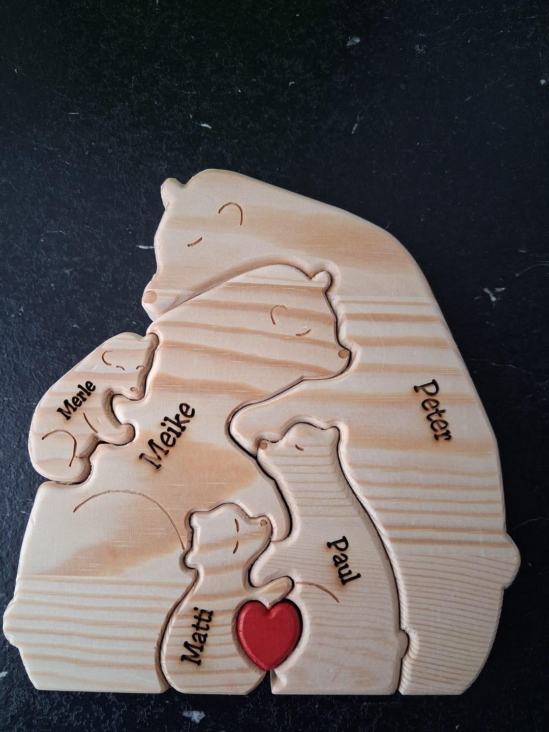 Customer photo review of Bärenfamilie - Süße Personalisierte Holzbären zum Aufstellen für die Familie