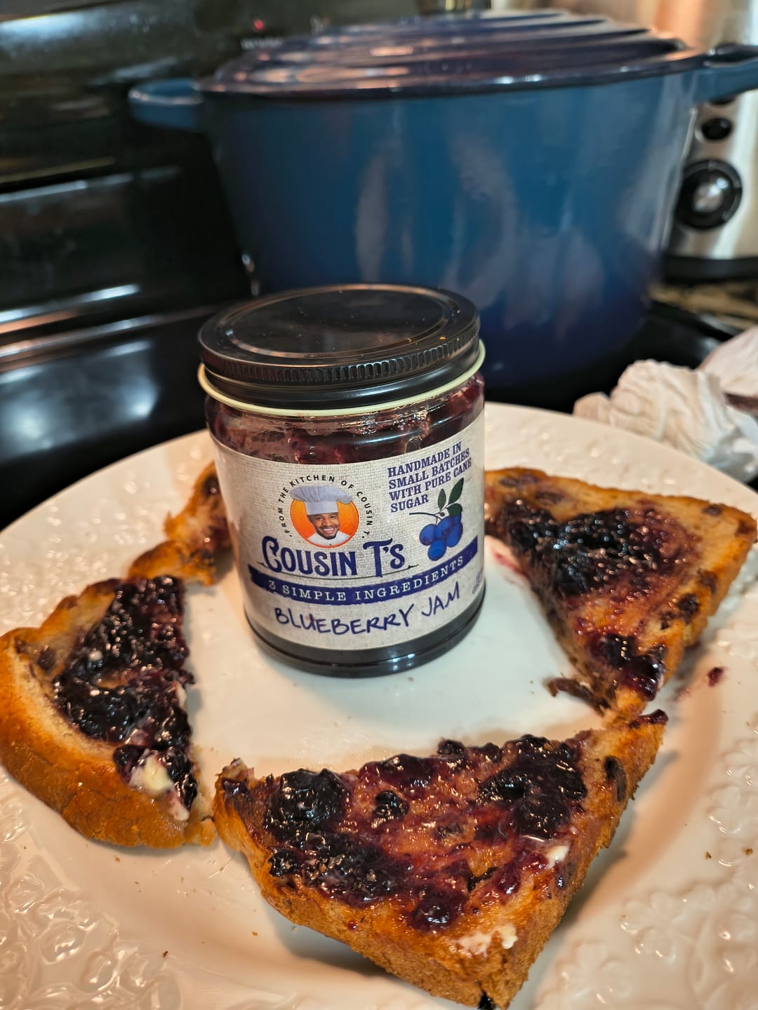 Customer photo review of Cousin T's Gourmet Blueberry Jam