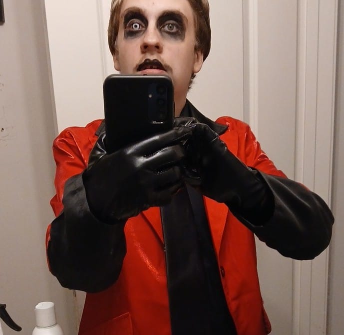 Customer photo review of Halloween Cosplay White Manson Prescription Colored Contact Lenses