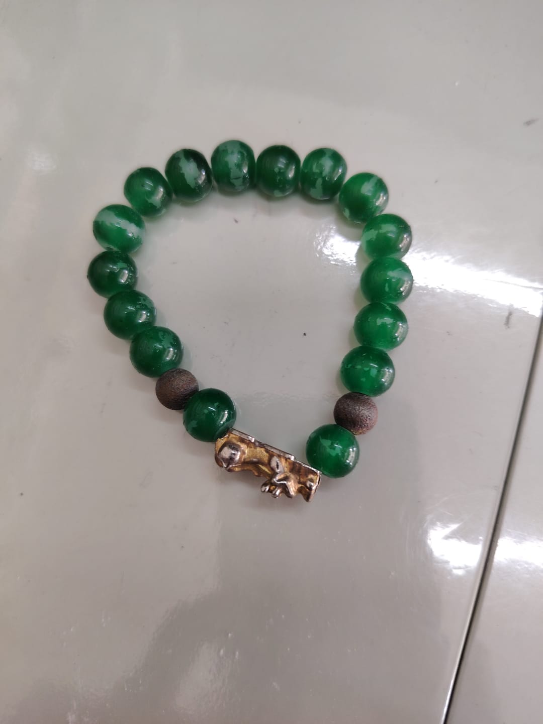 Customer photo review of 1pc Citrine Stone Beaded Bracelet, 6mm, Handcrafted Jewelry for Abundance and Success, Unisex, for Men and Women.